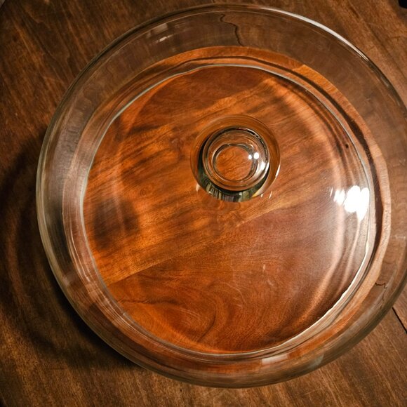 Crate and Barrel Carson Acacia Wood Cake Pedestal - Picture 6 of 8